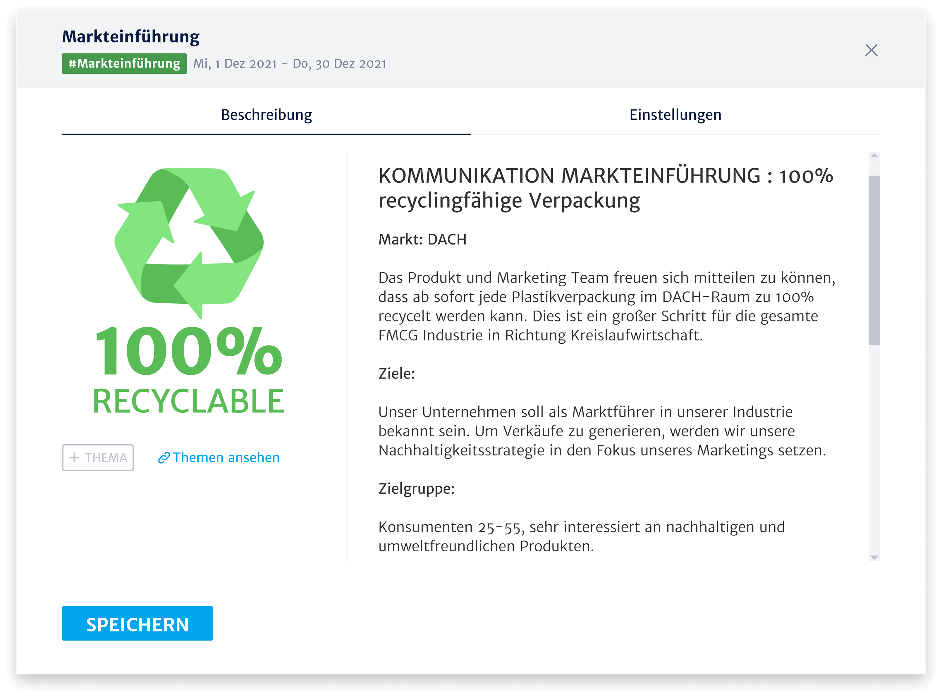 Kordiam Kampagnenbriefing bzw. Oberthemenbriefing