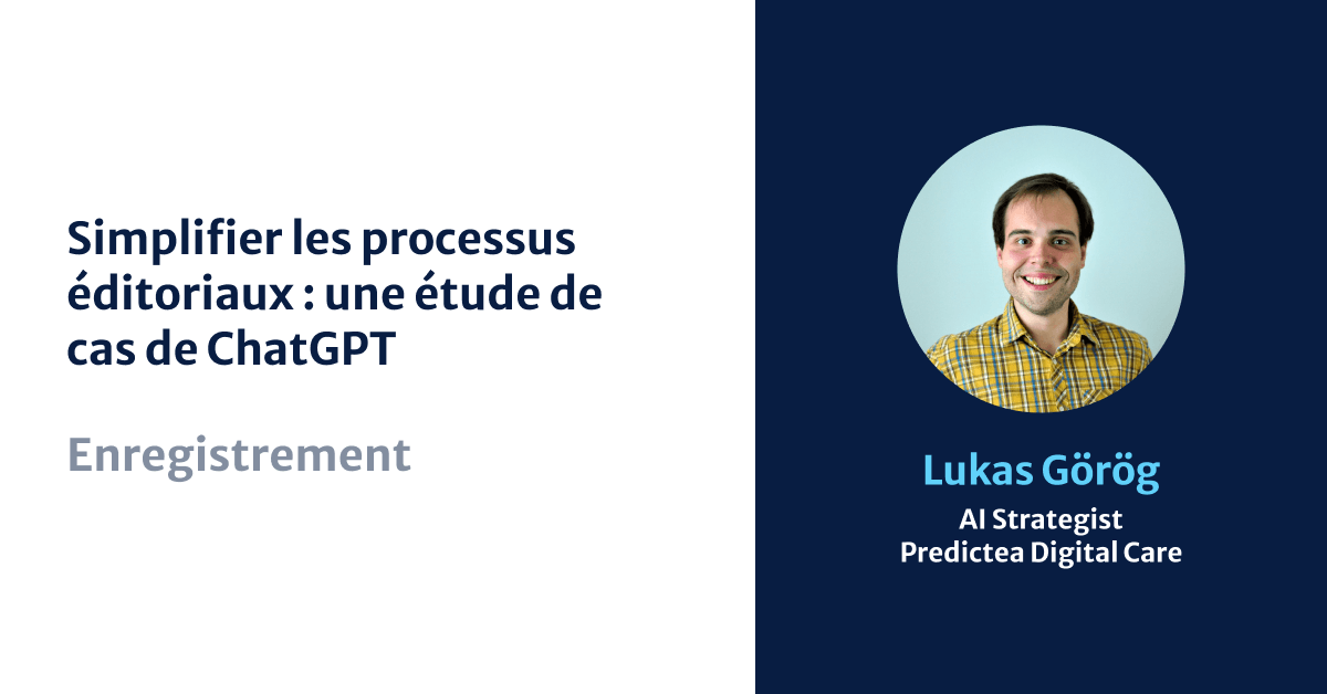Lukas Görög aux Editorial Days ChatGPT étude de cas dans les salles de presse