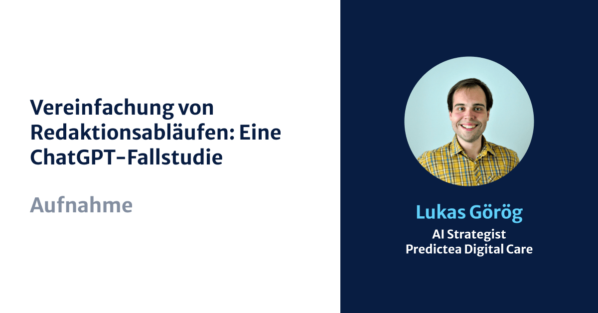 Lukas Görög bei den Editorial Days - ChatGPT Fallstudie in Redaktionen