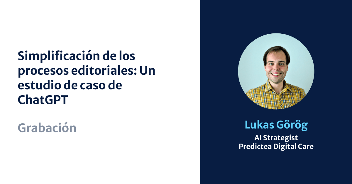 Lukas Görög en las Editorial Days ChatGPT estudio de casos en las redacciones